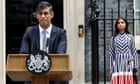 Rishi Sunak resigns as Tory leader after Labour’s landslide election win – live