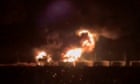 Russia-Ukraine war live: Ukrainian drone attack sparks fire at Rostov oil depot