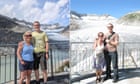 ‘It made me cry’: photos taken 15 years apart show melting Swiss glaciers