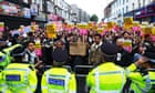 Thousands of anti-racism protesters take to streets across England to counter far-right rallies