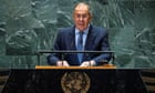 Top Russia diplomat warns west not to fight ‘nuclear power’ in UN speech