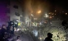 Deadly air strike on central Beirut after Israel hits Lebanon in north and south