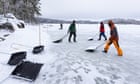 ‘Like a giant bird box’: the volunteers building huge snowdrifts for Finland’s pregnant seals